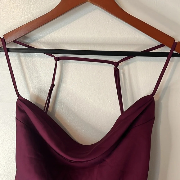 Lovers & Friends Raya Royal Plum Sexy Flirty Purple Satin Camisole Sz S - Picture 5 of 7